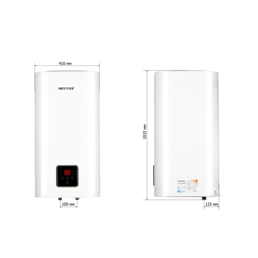 Водонагрівач "Квадрат" Mixxus EWH-15100 CUBE DRY накопичувальний 100 л, сухий тен 2,0 kW (WH0619) - 2