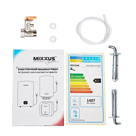 Водонагрівач "Плоский" MIXXUS EWH-09100 FLAT WET накопичувальний 100 л, мокрий тен 2 kW (WH0596) - 5
