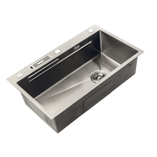 Мойка Mixxus Premium MH7545-SET-05 NANO-SILVER (3.0/0.8) комплект (нержавейка) (MX9634) - 3