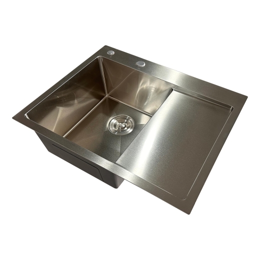 Мийка з нержавіючої сталі Mixxus MH6350L Nano-Silver (3.0/0.8) колір нержавійка (MI7044) - 4