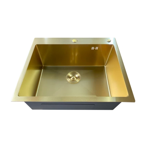Мийка Mixxus MH6050 Micro Decor Brushed Gold (3.0/0.8) з нерж. сталі (колір матове золото) (MI8222) - 3