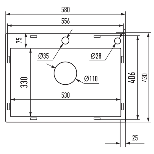 Мийка Mixxus MH5843 Micro Decor Graphite (3.0/0.8) з нерж. сталі (колір графіт) (MI8217) - 2