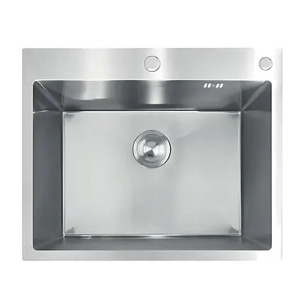 Мийка з нержавіючої сталі MIXXUS MH6050 DECOR SS COLOR (MH6050 DECOR NANO-SILVER) (3.0/0.8) колір нержавійка (MI7043) - 1
