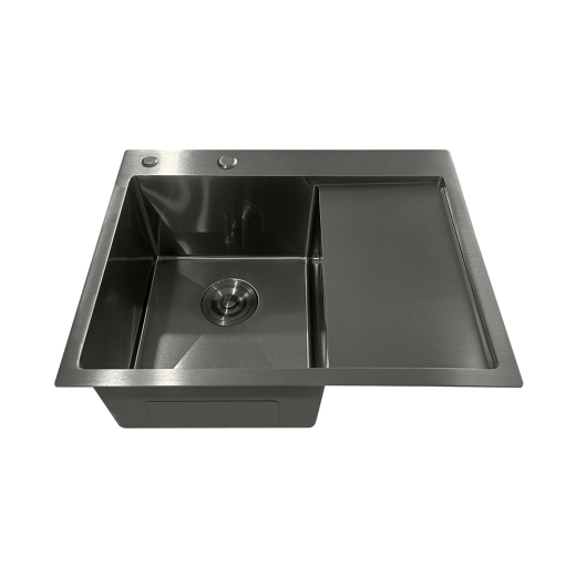 Мийка з нержавіючої сталі Mixxus MH6350L Nano-Black (3.0/0.8) колір графіт (MI7045) - 3
