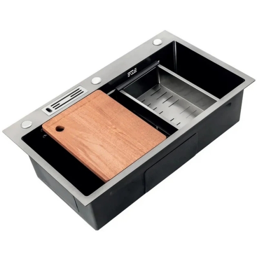 Мийка Mixxus Premium MH7545-SET-05 MICRO DECOR NANO-SILVER (3.0/0.8) комплект (нерж) (MX9635) - 1