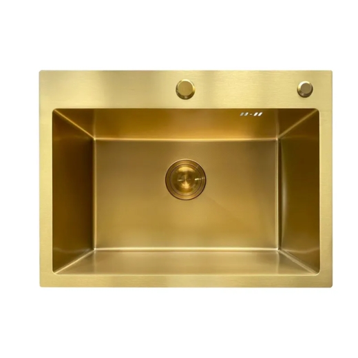 Мийка Mixxus MH5843 Micro Decor Brushed Gold (3.0/0.8) з нерж. сталі (колір матове золото) (MI8218) - 1