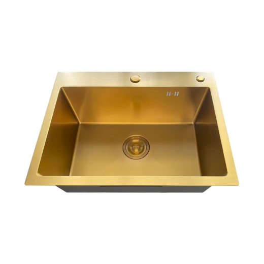 Мийка Mixxus MH5843 Micro Decor Brushed Gold (3.0/0.8) з нерж. сталі (колір матове золото) (MI8218) - 3
