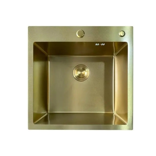 Мийка Mixxus MH5050 Micro Decor Brushed Gold (3.0/0.8) з нерж. сталі (колір матове золото) (MI8214) - 1
