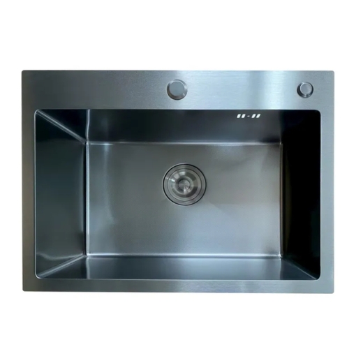 Мийка Mixxus MH5843 Micro Decor Black (3.0/0.8) з нерж. сталі (колір чорний) (MI8219) - 1
