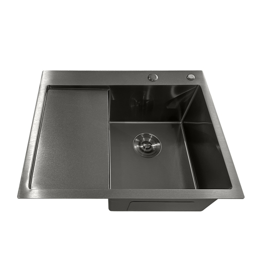 Мийка з нержавіючої сталі Mixxus MH6350R Nano-Black (3.0/0.8) колір графіт (MI7047) - 3