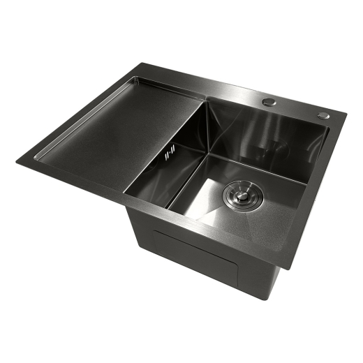 Мийка з нержавіючої сталі Mixxus MH6350R Nano-Black (3.0/0.8) колір графіт (MI7047) - 4