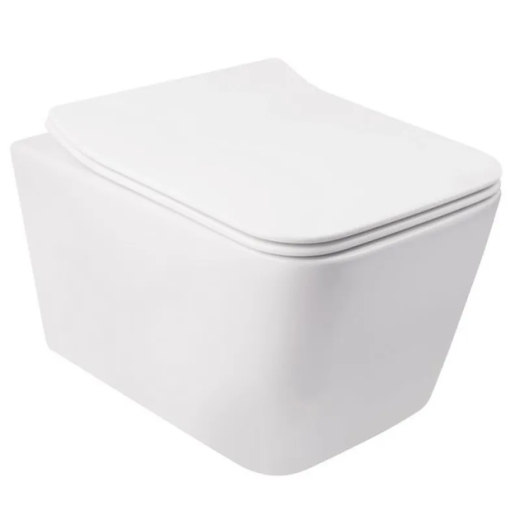 Унітаз підвісний Mixxus QUADRO-0304-R 520x360x365mm, система змиву RIMLESS (MI6707) - 1