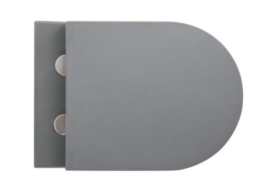 Унитаз подвесной Mixxus Premium TOPPER-0303-R GRAY 495x370x350mm система смыва RIMLESS (MP6657) - 9