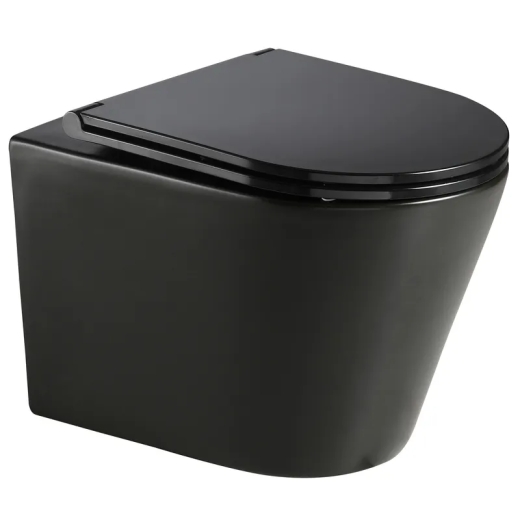 Унітаз підвісний Mixxus Premium BEVEL-0301-T3 BLACK 515х355х365mm, система змиву TORNADO 3.0 (MP6595) - 1