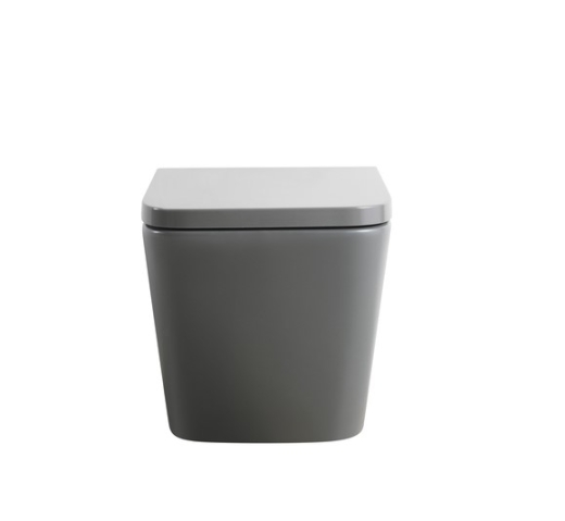 Унітаз підвісний Mixxus Premium QUADRO-0305-R GRAY 510x350x345mm система змиву RIMLESS (MP6656) - 4