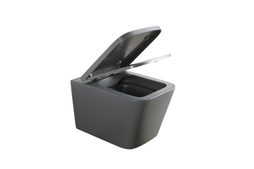 Унітаз підвісний Mixxus Premium QUADRO-0305-R GRAY 510x350x345mm система змиву RIMLESS (MP6656) - 5
