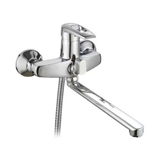 Смеситель для ванны WEZER VRL712-03 с длинным изливом, Ø35, хром (VRL712-03) - 1