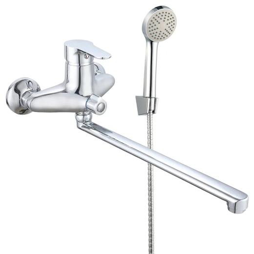 Смеситель для ванны WEZER VRL724-14 с длинным изливом, Ø40, хром (VRL724-14) - 1