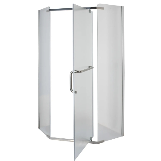 Душевая кабина с низким поддоном Mixxus LINES SCT01-90x90x198-TR CHROME прозрачное стекло 6мм (MI6913) - 5