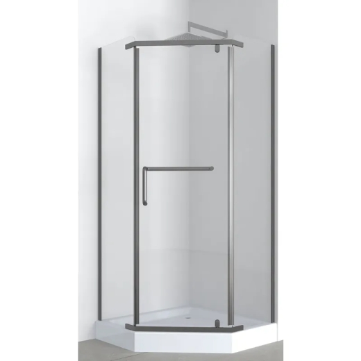 Душова кабіна з низьким піддоном Mixxus LINES SCT01-90x90x198-TR GRAPHITE прозоре скло 6мм (MI6914) - 1
