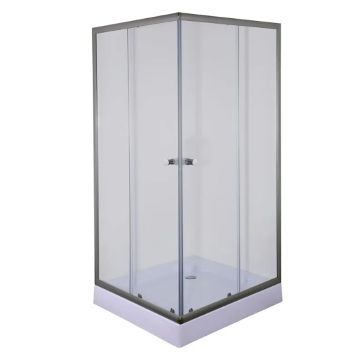Душова кабіна з низьким піддоном Mixxus CUBIC SCT01-90x90x195-TR GRAPHITE прозоре скло 4мм (MI6905) - 1