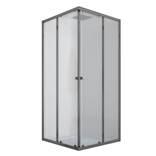 Душова кабіна з низьким піддоном Mixxus CUBIC SCT01-90x90x195-TR GRAPHITE прозоре скло 4мм (MI6905) - 5