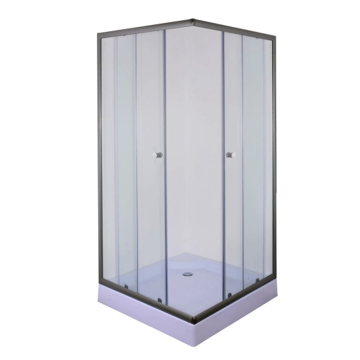 Душова кабіна з низьким піддоном Mixxus CUBIC SCT01-90x90x195-TR GRAPHITE прозоре скло 4мм (MI6905) - 6