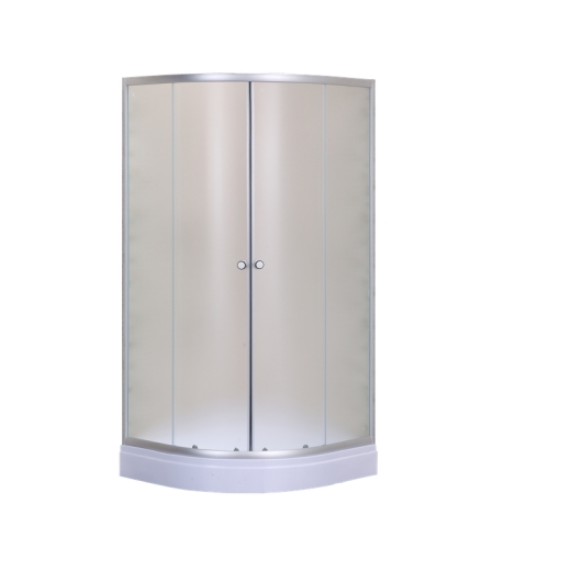 Душова кабіна з низьким піддоном Mixxus PLAIN SCT02-100x100x195-FB SATIN матове скло 4мм (MI6897) - 5