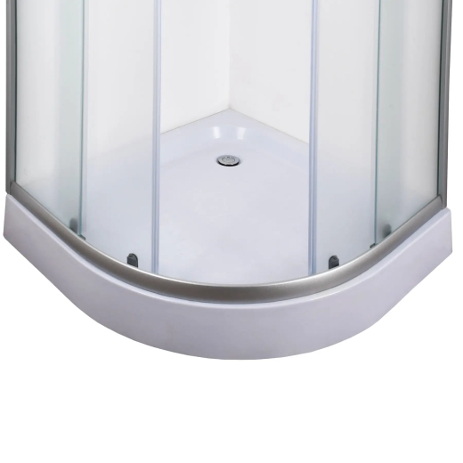 Душова кабіна з низьким піддоном Mixxus PLAIN SCT02-100x100x195-FB SATIN матове скло 4мм (MI6897) - 8