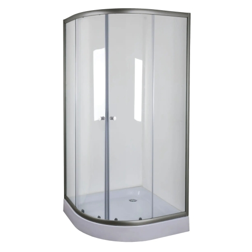 Душевая кабина с низким поддоном Mixxus PLAIN SCT02-90x90x195-TR GRAPHITE прозрачное стекло 4мм (MI6901) - 5