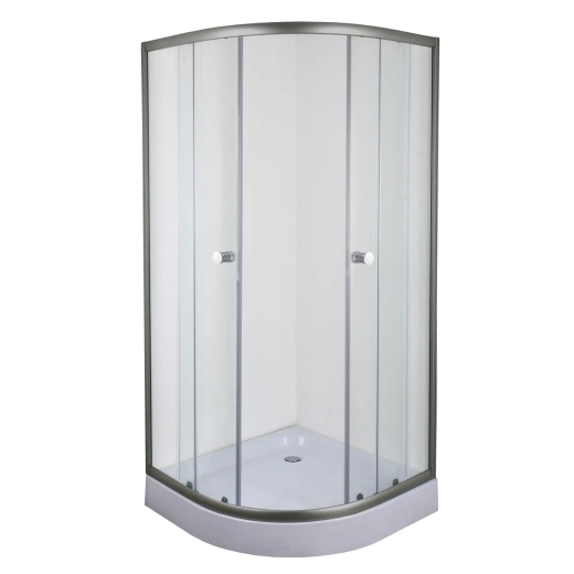 Душевая кабина с низким поддоном Mixxus PLAIN SCT02-90x90x195-TR GRAPHITE прозрачное стекло 4мм (MI6901) - 6