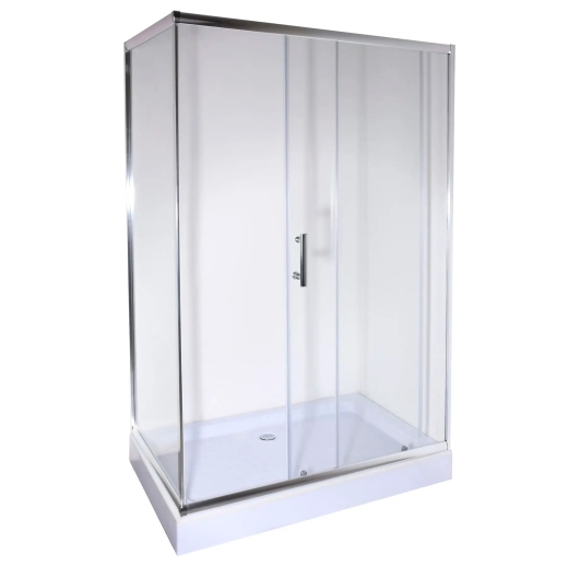 Душова кабіна з низьким піддоном Mixxus HARD SCT01-120x80x198-TR CHROME прозоре скло 5мм (MI6910) - 5