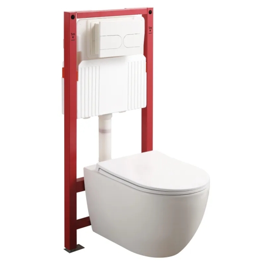 MIXXUS PREMIUM ELLIPSE-SET-2101 Комплект: Унитаз система смыва TORNADO 3.0+ Инсталляция с панелью смыва WHITE (MP6667) - 1