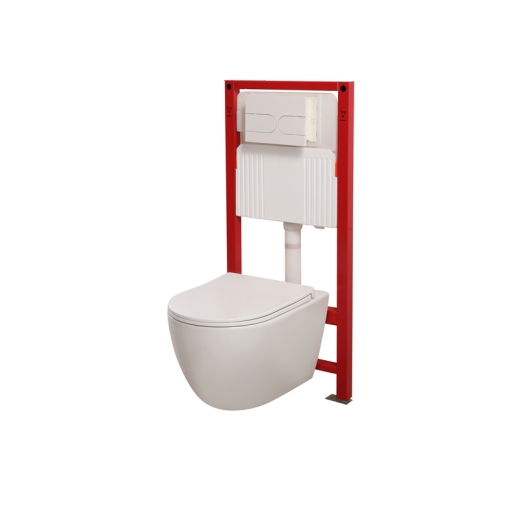 MIXXUS PREMIUM ELLIPSE-SET-2101 Комплект: Унитаз система смыва TORNADO 3.0+ Инсталляция с панелью смыва WHITE (MP6667) - 5