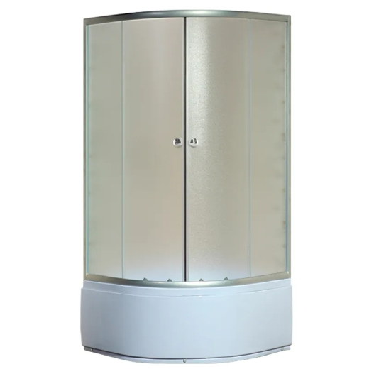 Душова кабіна з високим піддоном Mixxus PLAIN SCT01-90x90x195-FB SATIN матове скло 4мм (MI6894) - 1