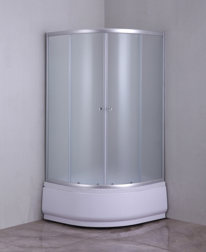 Душова кабіна з високим піддоном Mixxus PLAIN SCT01-90x90x195-FB SATIN матове скло 4мм (MI6894) - 4