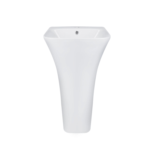 Раковина моноблок Mixxus BEVEL-1101 з отвором під змішувач та переливом 450х435х835mm (MI6697) - 5