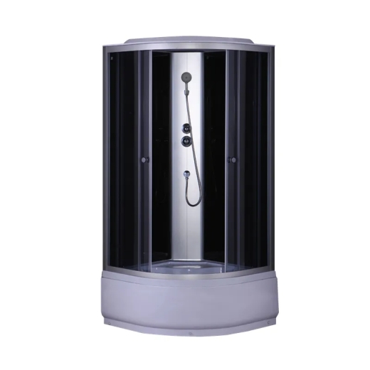 Бокс душевой без гидромассажа Mixxus STRONG SB01-90x90x215-GR SATIN с высоким поддоном (MI6885) - 1