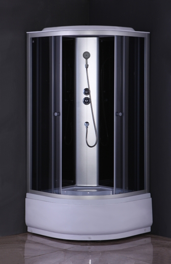Бокс душевой без гидромассажа Mixxus STRONG SB01-90x90x215-GR SATIN с высоким поддоном (MI6885) - 3