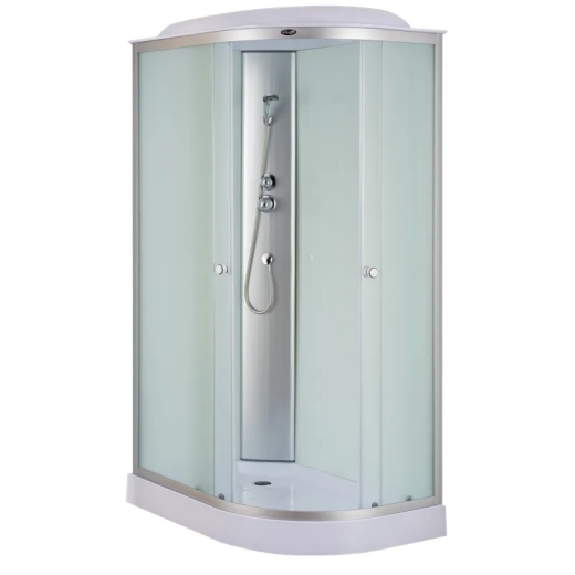 Бокс душовий без гідромасажу Mixxus WAVE SB02-120x80x215-L-FB SATIN з низьким піддоном (MI6892) - 1