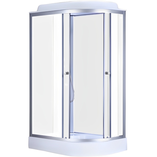 Бокс душовий без гідромасажу Mixxus WAVE SB02-120x80x215-L-FB SATIN з низьким піддоном (MI6892) - 4