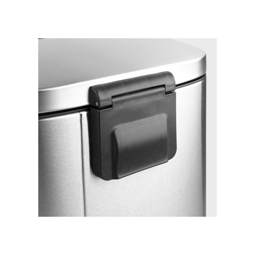 Мусорное ведро с плавным закрытием прямоугольное Mixxus Bevel-TC0112 SS Color 12л цвет нержавейка (MI7087) - 11