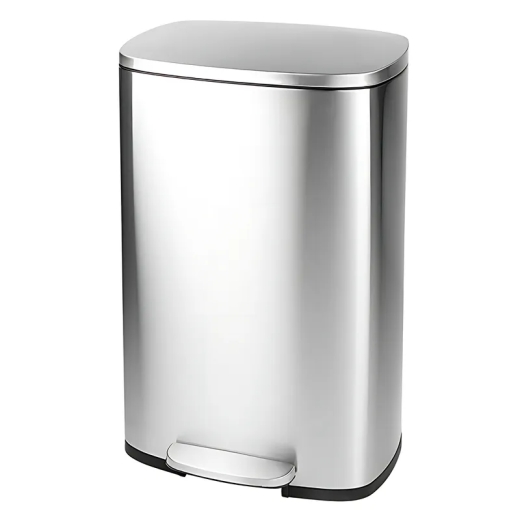 Мусорное ведро с плавным закрытием прямоугольное Mixxus Bevel-TC0112 SS Color 12л цвет нержавейка (MI7087) - 1