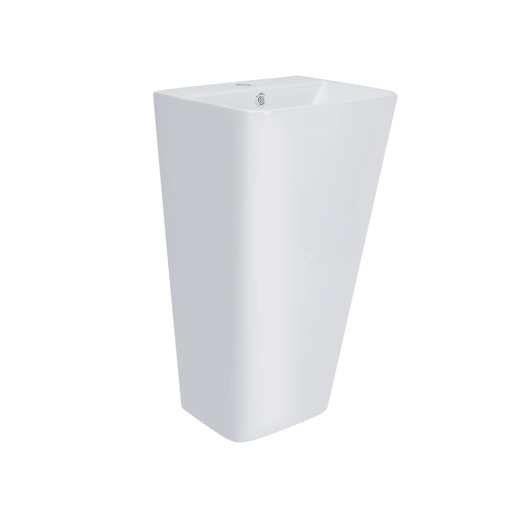 Раковина моноблок Mixxus STYLE-1101 с отверстием под смеситель и переливом 440х380х830mm (MI6696) - 4