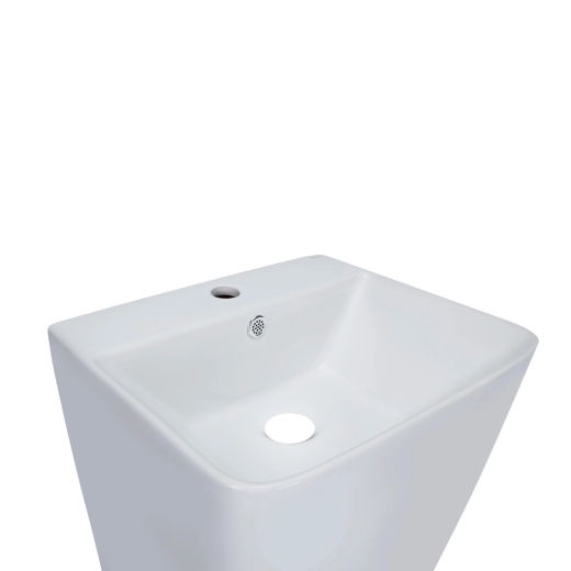 Раковина моноблок Mixxus STYLE-1101 с отверстием под смеситель и переливом 440х380х830mm (MI6696) - 6