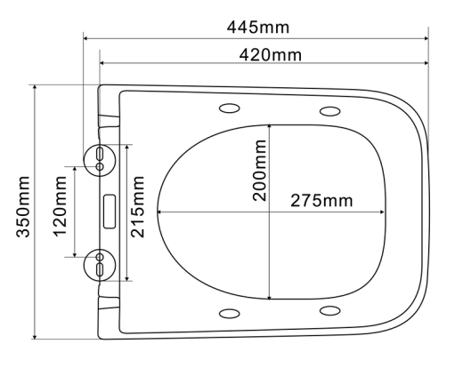 Унитаз-биде подвесной Mixxus Premium QUADRO-1301-R 510x350x345mm система смыва RIMLESS (MP6658) - 3