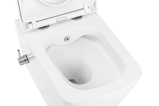 Унитаз-биде подвесной Mixxus Premium QUADRO-1301-R 510x350x345mm система смыва RIMLESS (MP6658) - 5