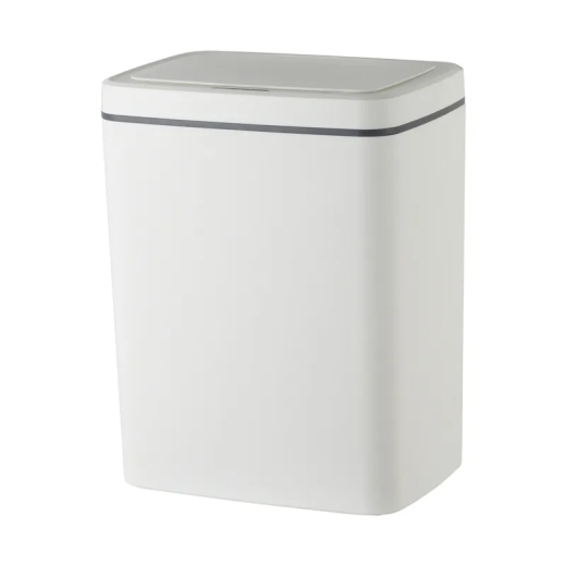 Мусорное ведро сенсорное прямоугольное Mixxus WAVE-TC0110 White 10 л цвет белый (MI7073) - 1