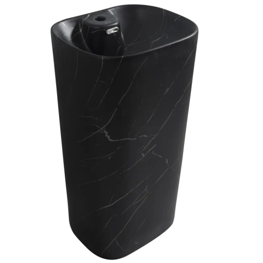 Раковина моноблок MIXXUS PREMIUM DIVERSE-1102 MARBLE 460х380х840mm с отверстием под смеситель и переливом (MP6576) - 1