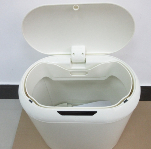 Мусорное ведро сенсорное овальное Mixxus Premium Topper-TC0112 White 12л цвет белый (MI7082) - 6